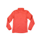Pink baselayer by Helly Hansen, featuring a quarter zip closure and made of active Polartec fabric.