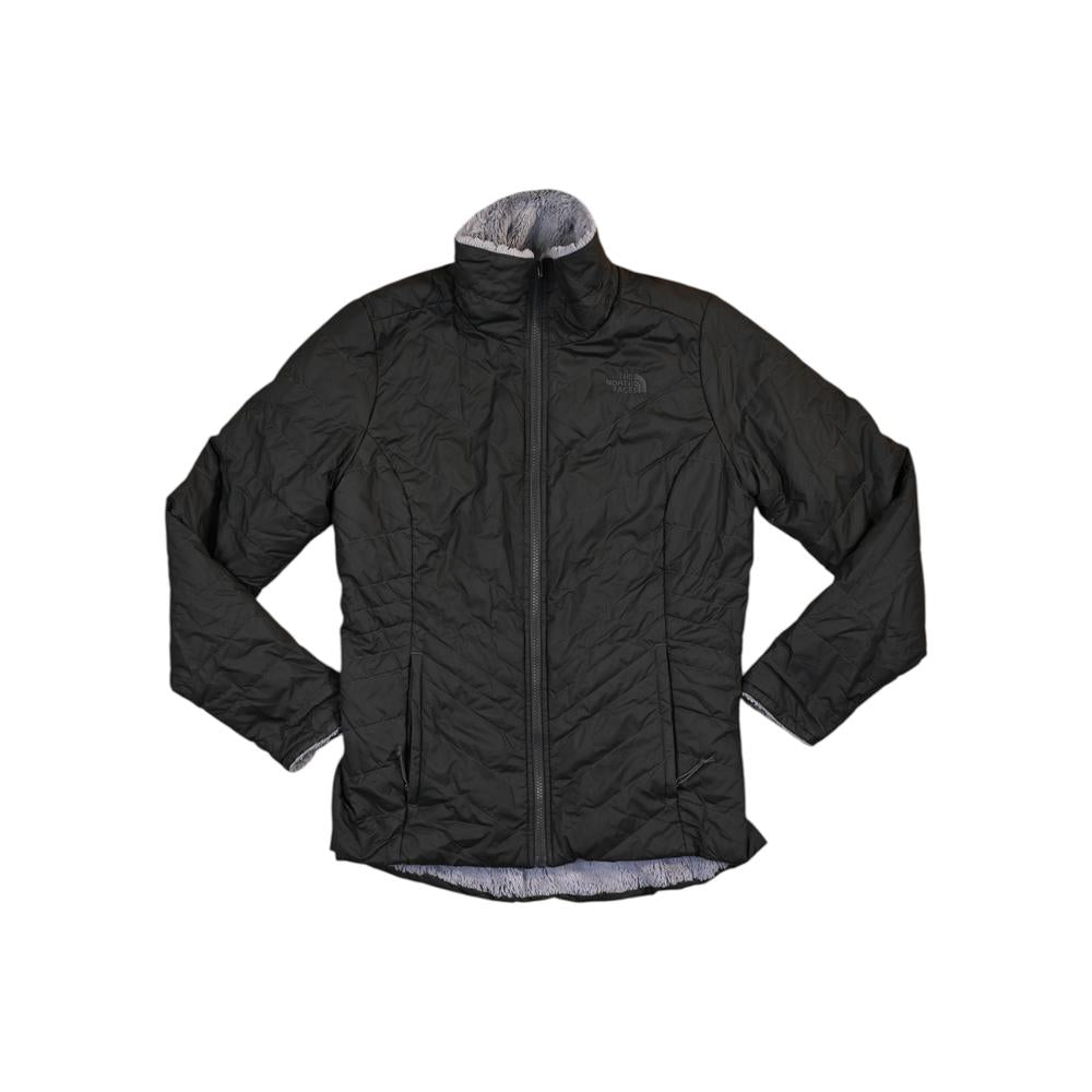 North Face Women's Reversible Fleece-Lined Insulated Jacket Black/Grey M Used - FERAL