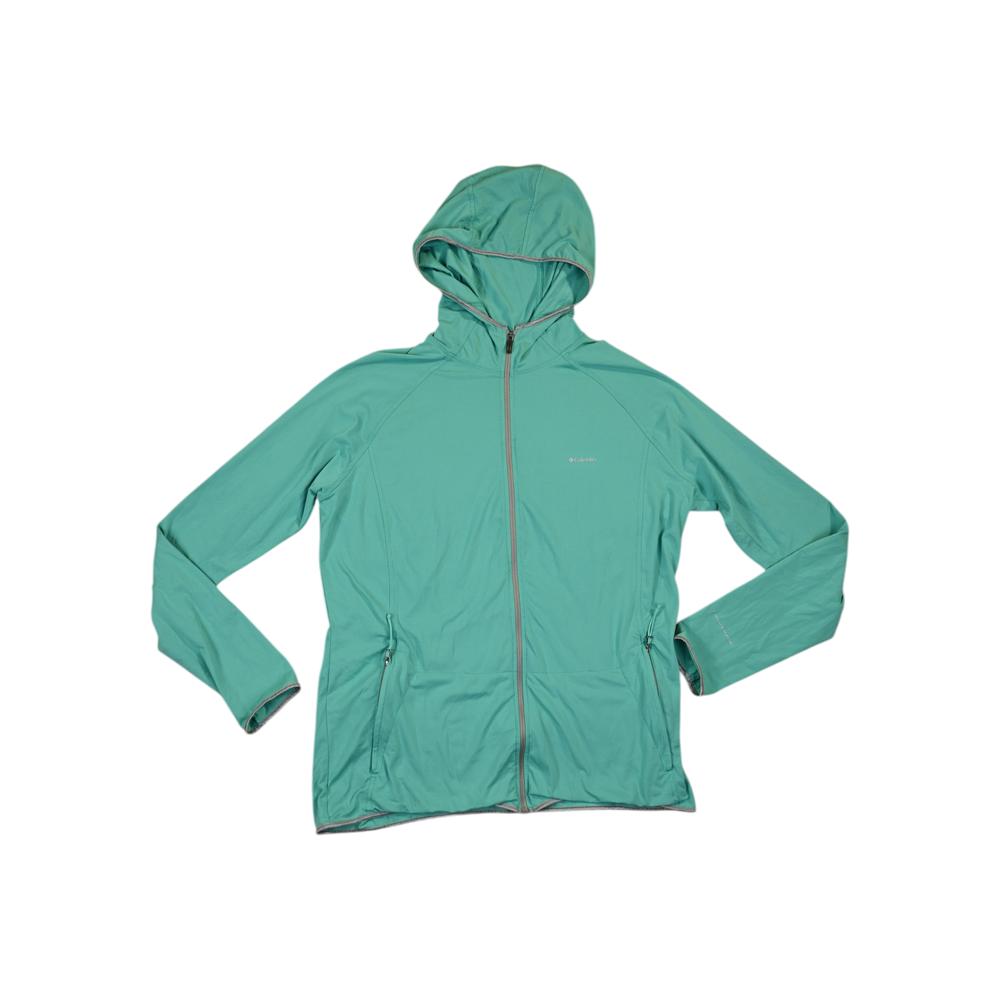 Columbia Women's Omnishade Full Zip Hoodie Green XL Used - FERAL
