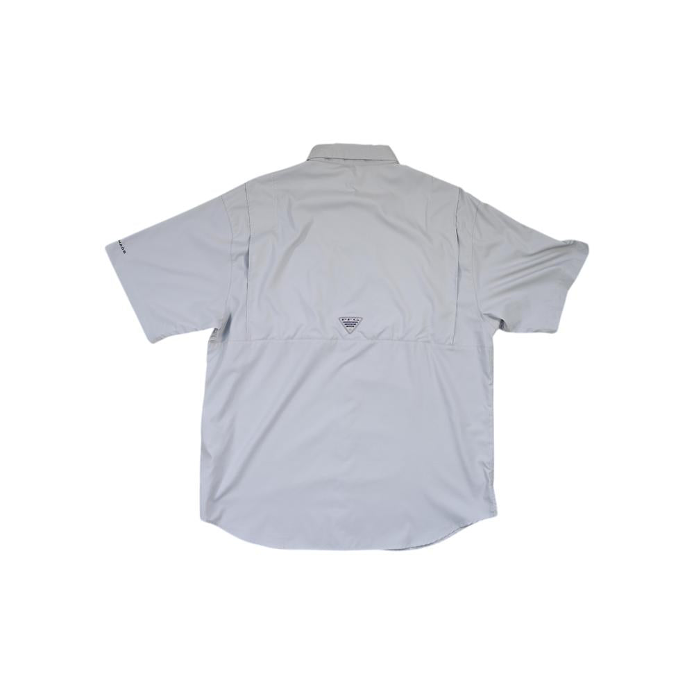 Columbia Men's Tamiami PFG Short Sleeve Shirt Grey L Used - FERAL