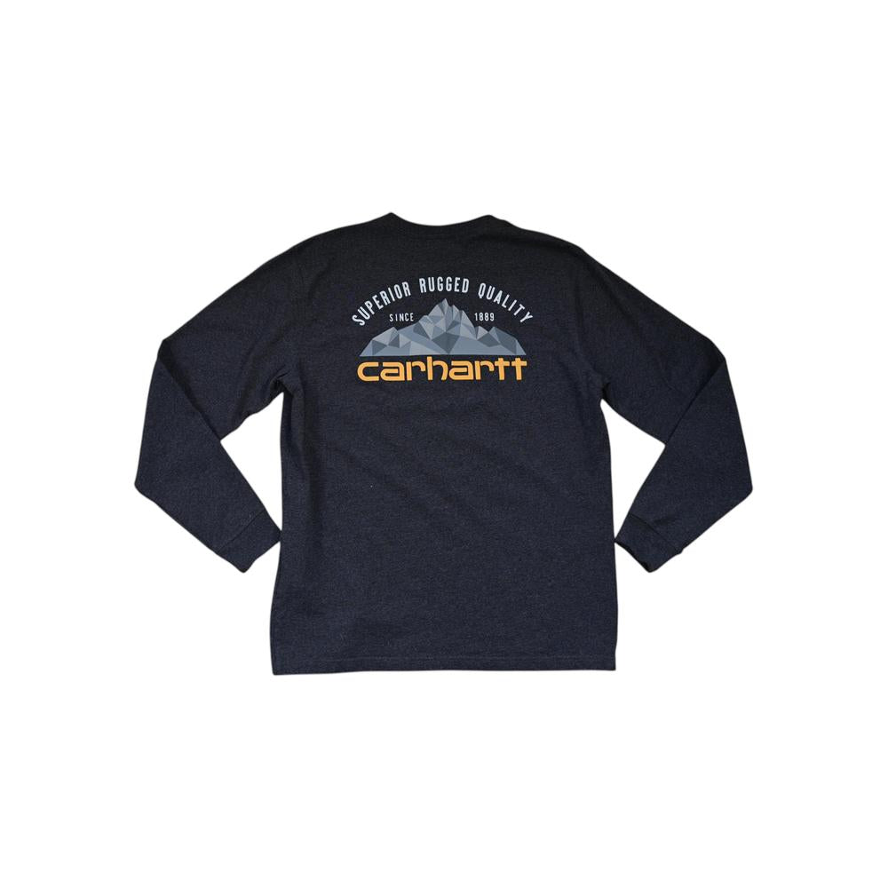Carhartt Men's Graphic Long Sleeve Shirt Grey L Used - FERAL