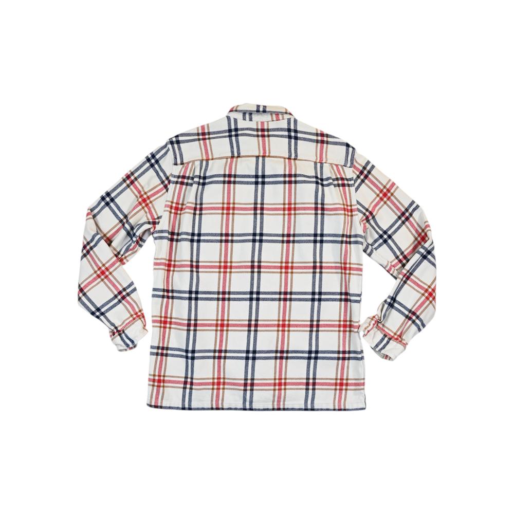 Patagonia Men's Fjord Flannel Long Sleeve Shirt White/Navy M Used - FERAL