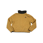 North Face Women's Dunraven Sherpa Crop Fleece Jacket British Khaki L Used - FERAL