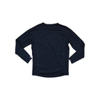 Navy baselayer shirt by Carhartt, back view, long sleeves, thermal forge construction.