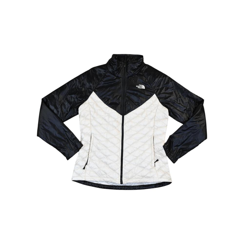 North Face Women's Thermoball Quilted Insulated Jacket White/Black M Used - FERAL
