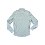 Green long sleeve shirt by Lululemon, shown in a back view.