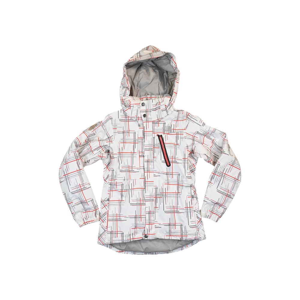 North Face Women's Recco Insulated Ski Shell Jacket White/Red M Used - FERAL