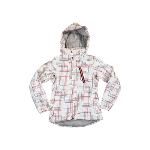 North Face Women's Recco Insulated Ski Shell Jacket White/Red M Used - FERAL