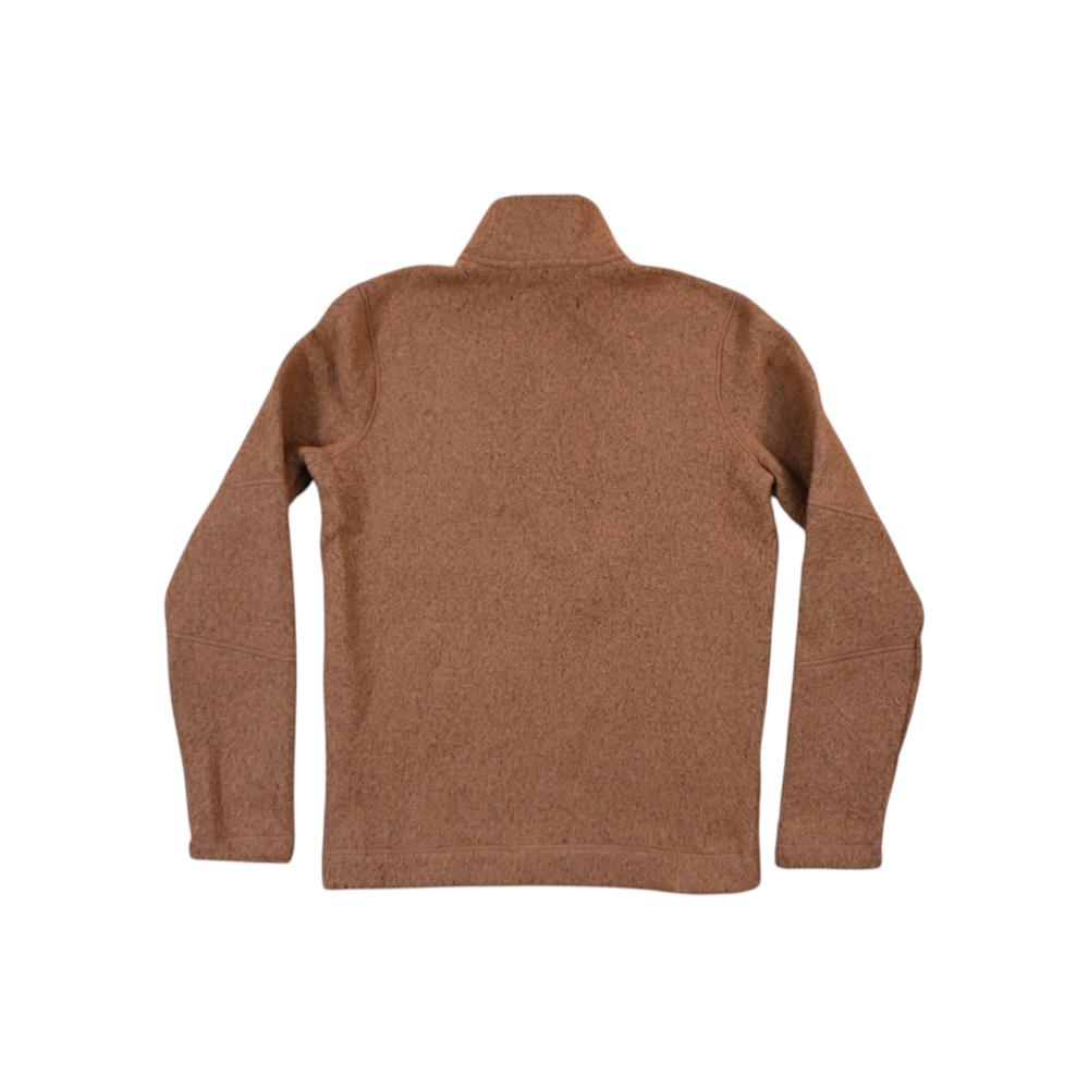 Brown fleece quarter zip pullover by Smartwool, featuring a textured surface.