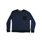 Black long-sleeved thermal baselayer shirt by Smartwool, with a chest pocket and ribbed texture.