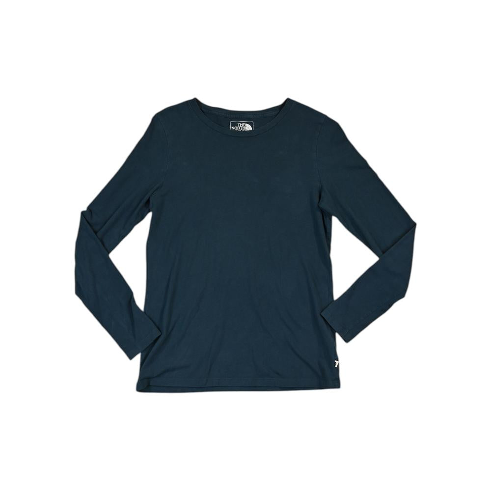 North Face Women's Cotton Long Sleeve Shirt Navy M Used - FERAL