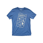 Blue t-shirt by Fjallraven, featuring a graphic design on the chest with stars and a horse.