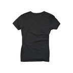 Grey graphic t-shirt by Stio, shown from the back with short sleeves and a heathered texture.