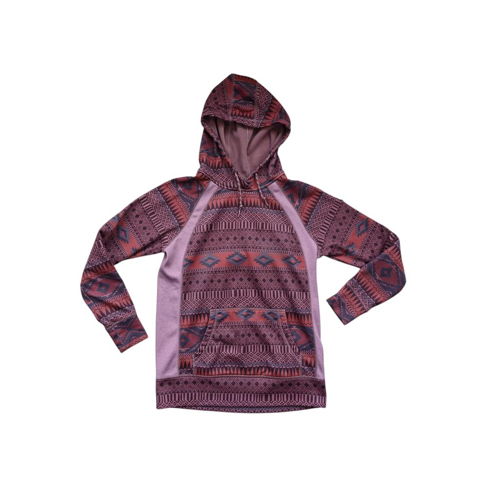 Burton Women's Aztec Print Hoodie Pullover Pink/Purple XS Used - FERAL