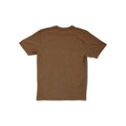 Brown t-shirt by Carhartt with a heathered texture, shown from the back.