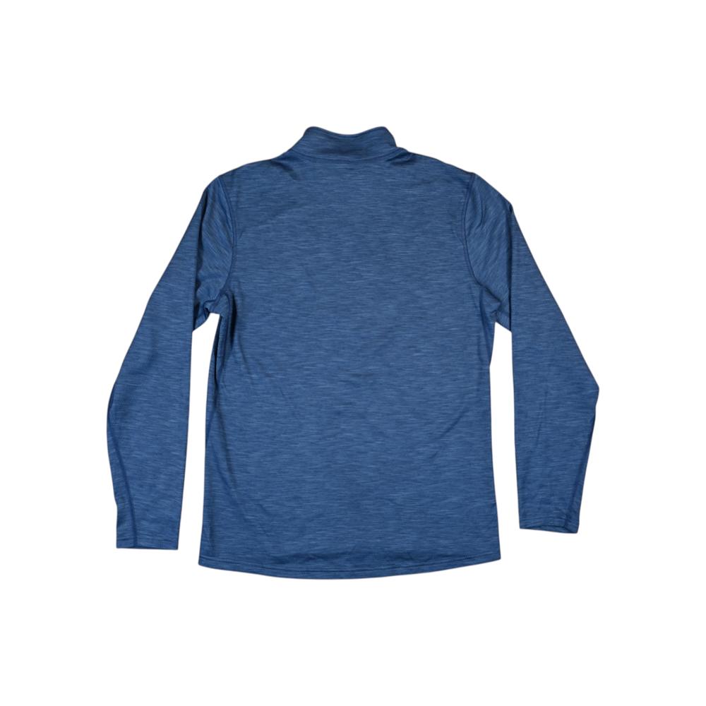 Blue active fleece quarter-zip by REI with long sleeves, on a white background.