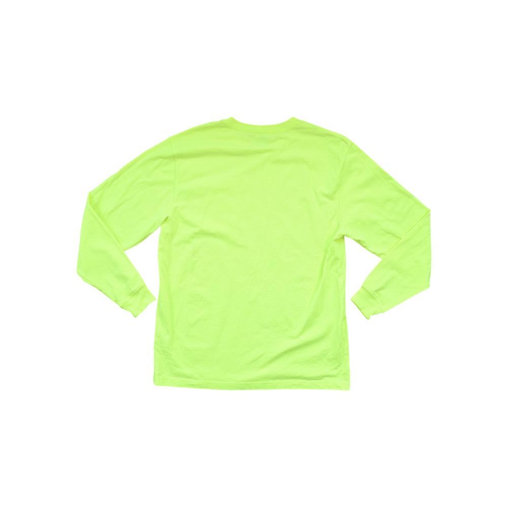Yellow long sleeve shirt by Carhartt, shown from the back on a white background.