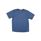 Blue active shirt by Mountain Hardwear with short sleeves and a crew neck.