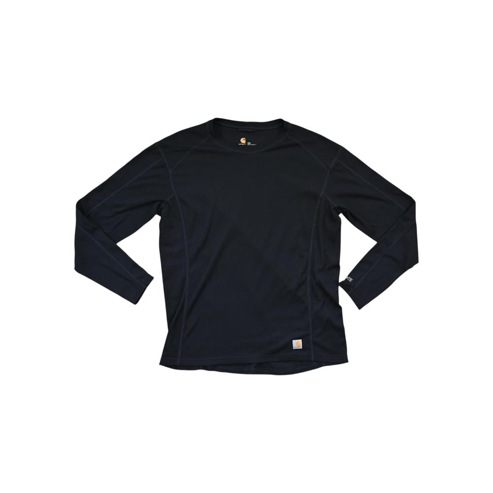 Navy long-sleeved baselayer shirt by Carhartt, with visible seams.