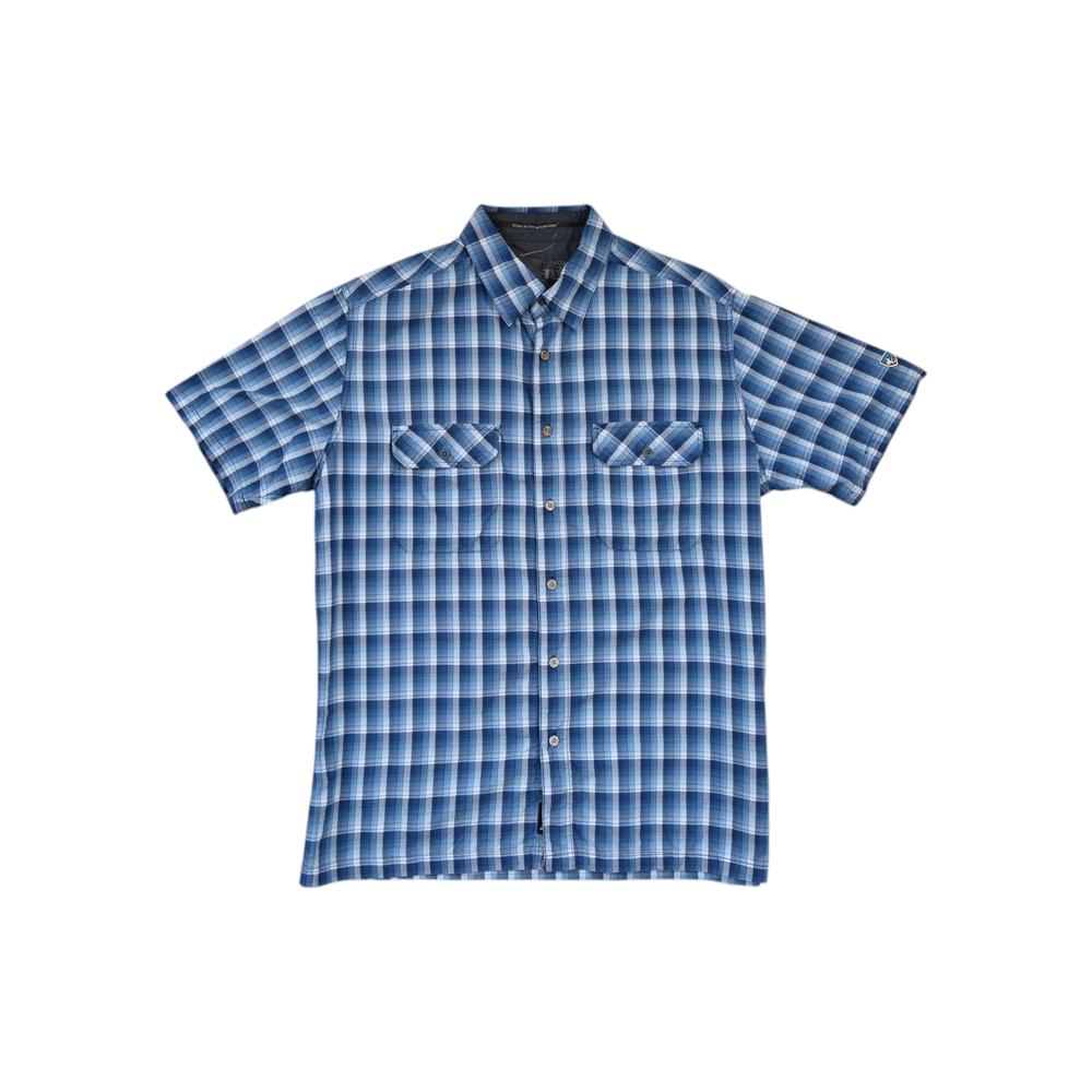 Kuhl Men's Button Up Short Sleeve Shirt Blue L Used - FERAL