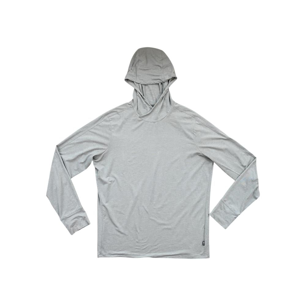 Green long sleeve sun hoody shirt by REI with a cowl neck and thumbholes.