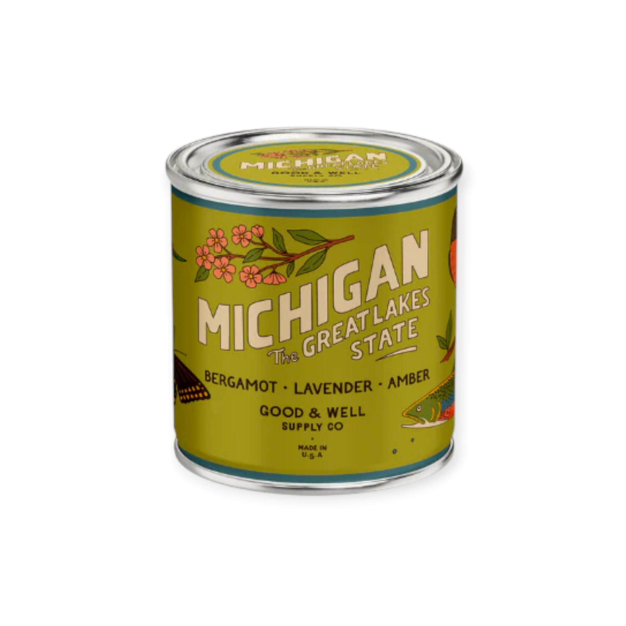 Good & Well Supply Co. Michigan State Candle - 1/2 Pint - FERAL