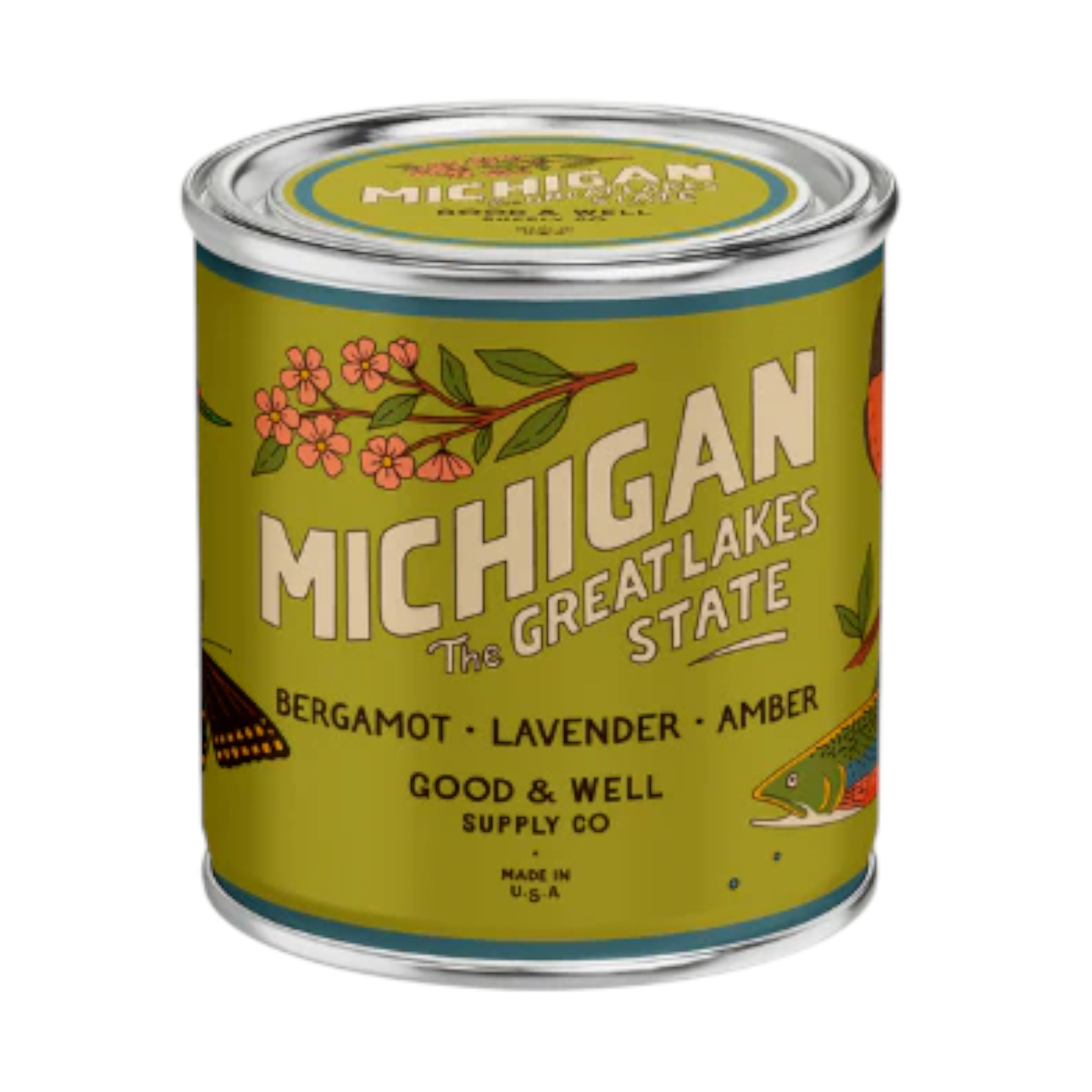 Good & Well Supply Co. Michigan State Candle - 1/2 Pint - FERAL