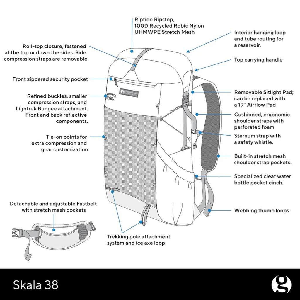 Gossamer Gear Skala 38 Ultralight Backpack - FERAL