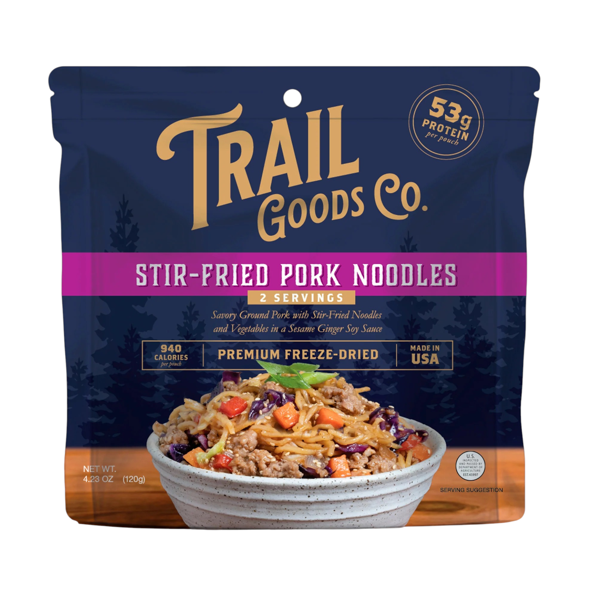 Trail Goods Co. Stir-Fried Pork Noodles Freeze-Dried Meal - FERAL