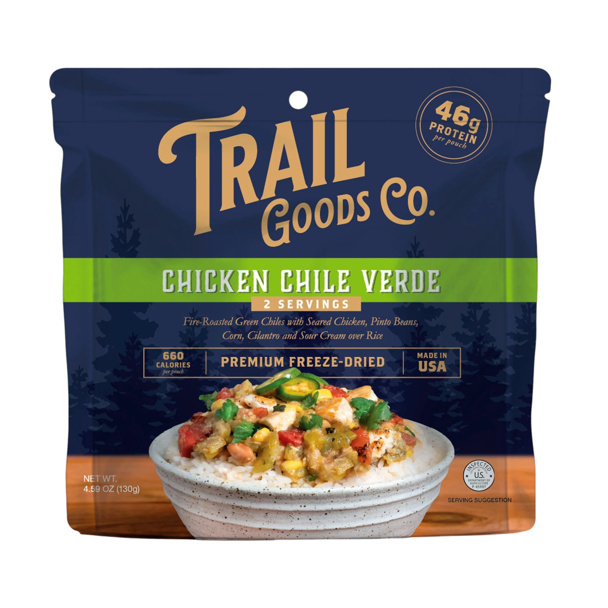 Trail Goods Co. Chicken Chile Verde Freeze-Dried Meal - FERAL