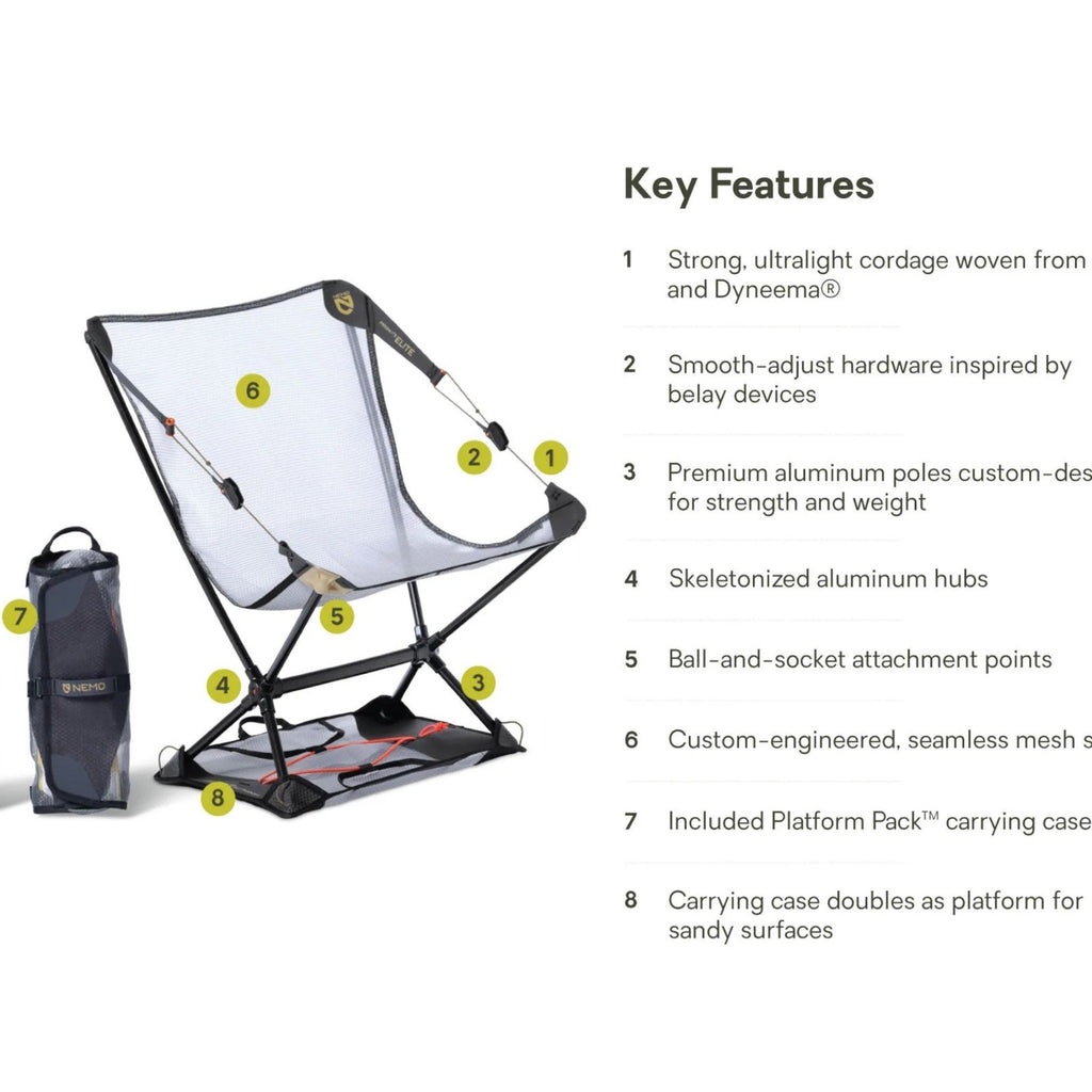NEMO Elite Reclining Backpacking Chair - FERAL