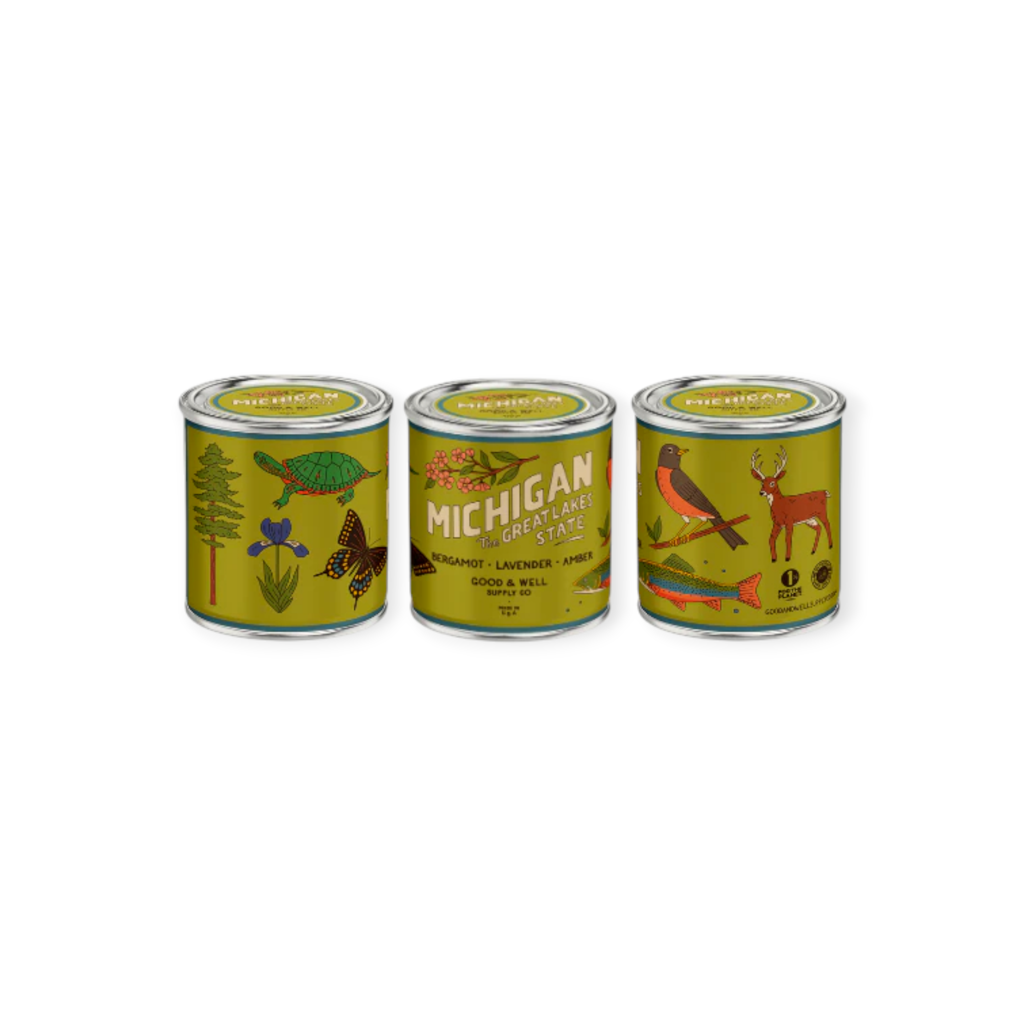 Good & Well Supply Co. Michigan State Candle - 1/2 Pint - FERAL