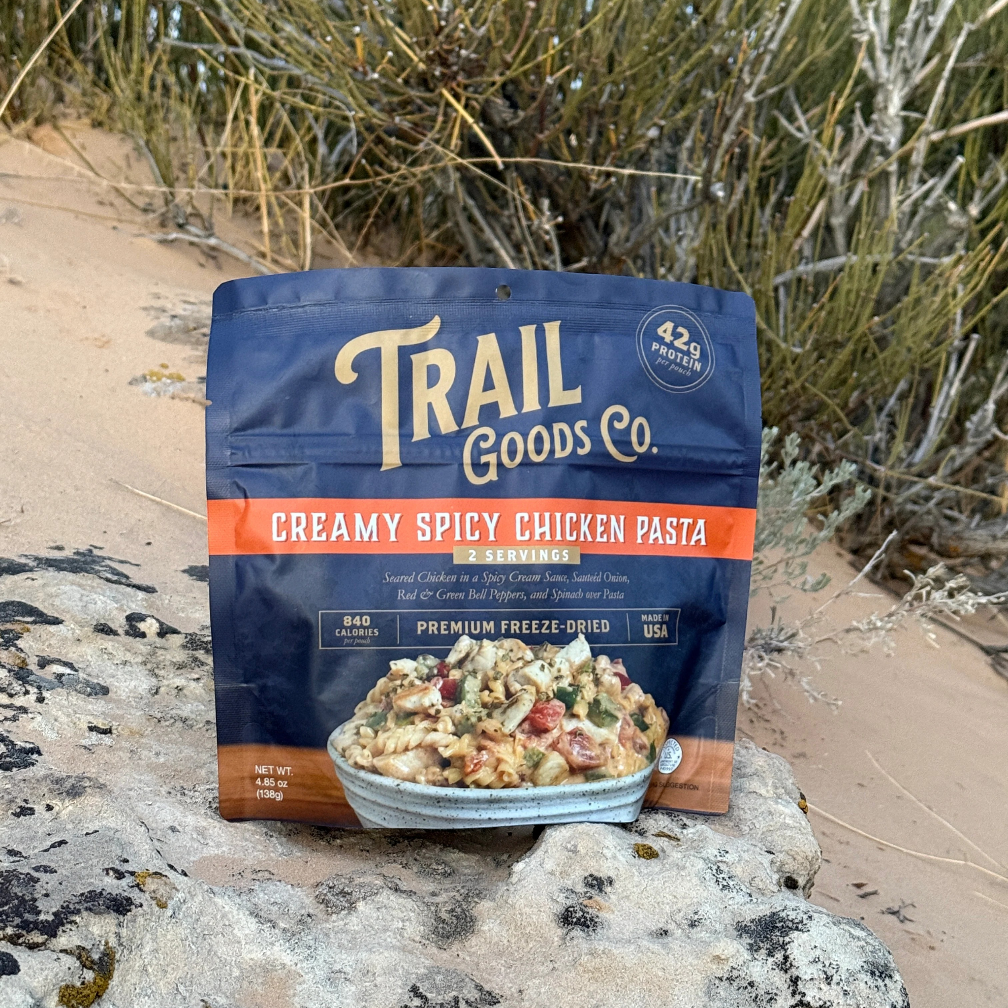 Trail Goods Co. Creamy Spicy Chicken Pasta Freeze-Dried Meal - FERAL