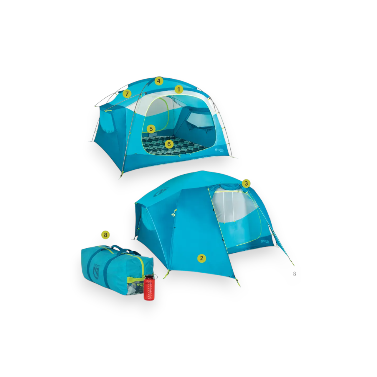 NEMO Aurora Highrise 6 Person Tent - FERAL