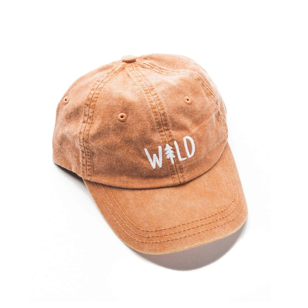 Keep Nature Wild Pine Dad Hat Sunset Orange