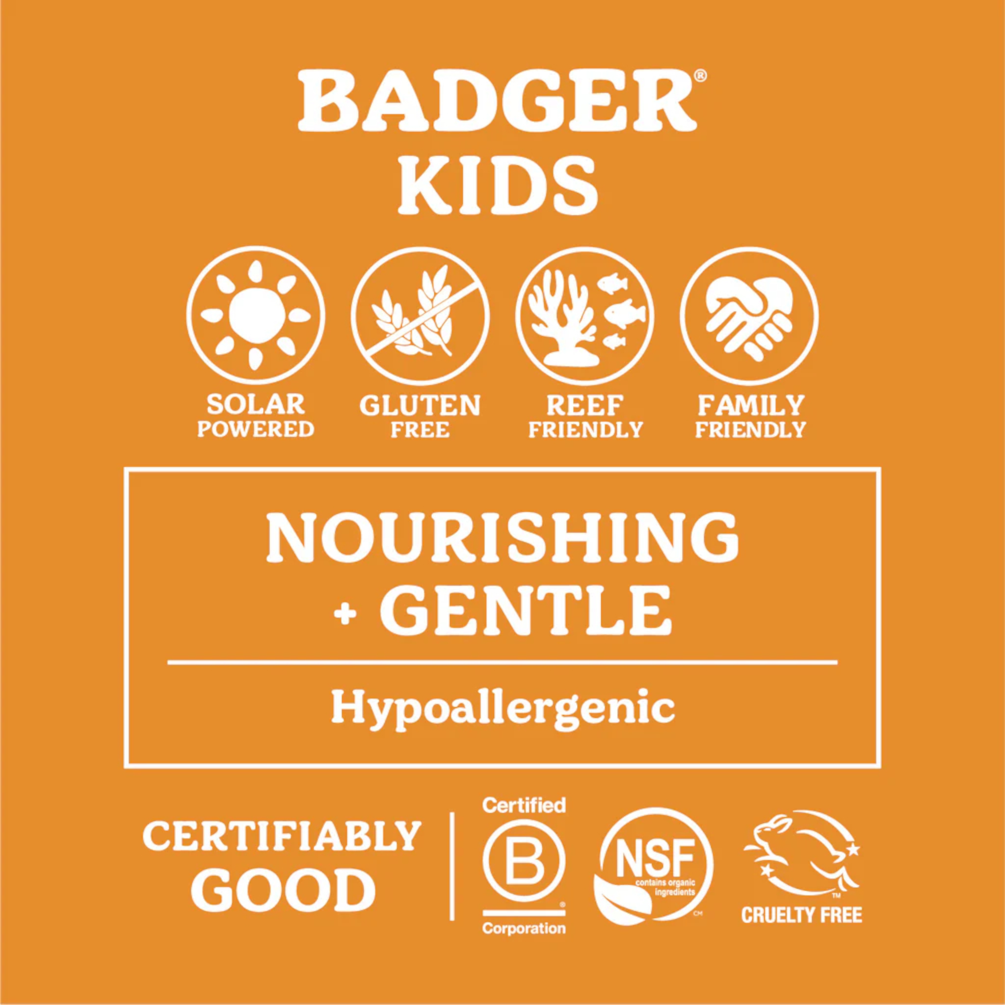 Badger Kids Mineral Sunscreen SPF 35 Face Stick - FERAL