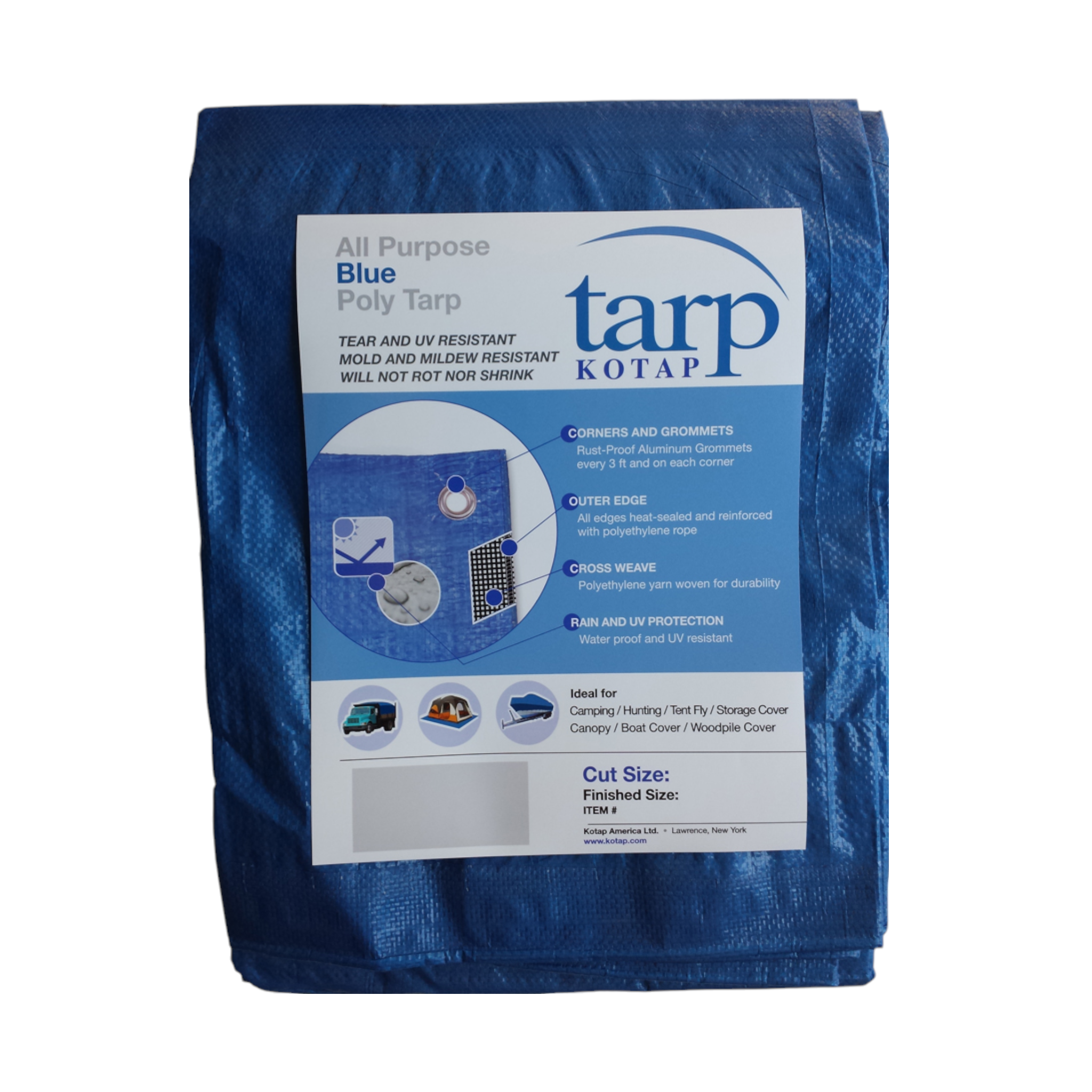 Kotap Blue Poly Tarp 10' x 12'