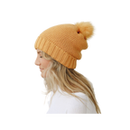 Leto Accessories Sherpa Lining Pom Beanie - FERAL
