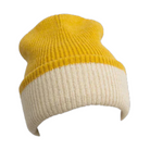 Leto Accessories Basic Knit Two Tone Beanie - FERAL