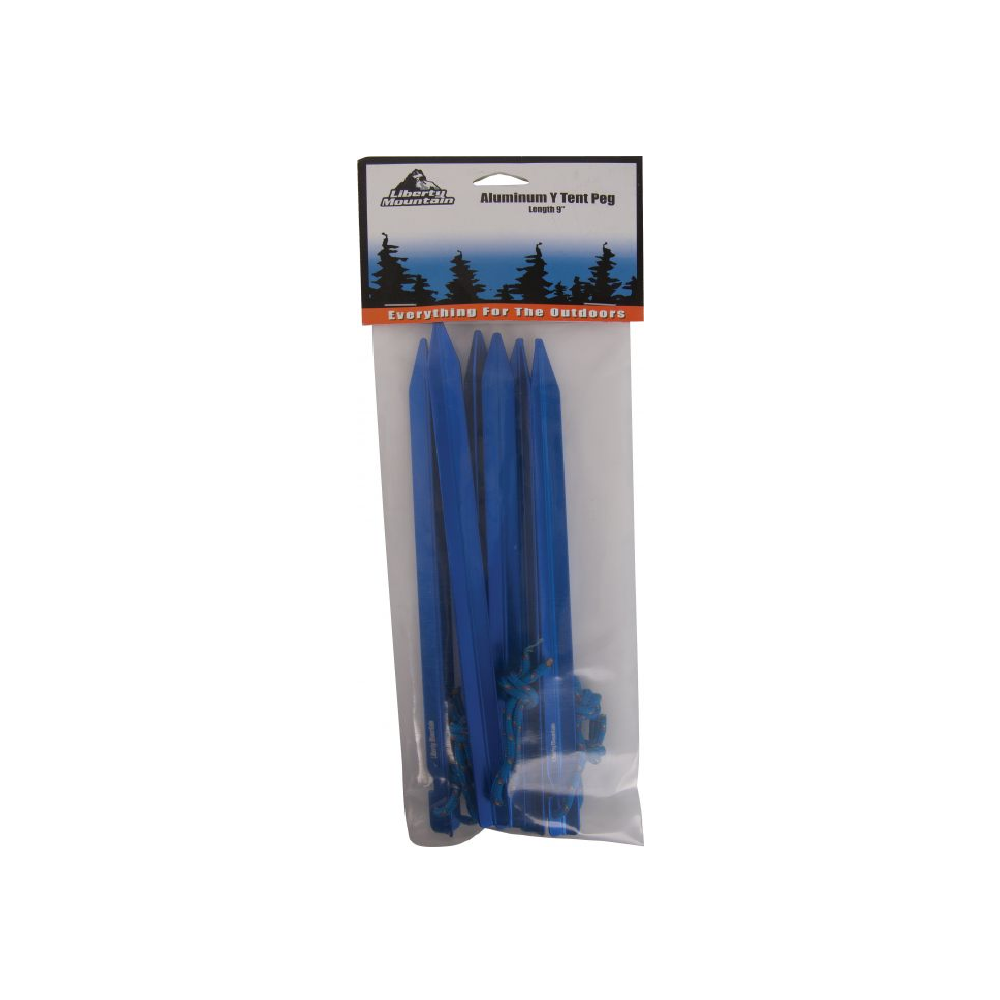 9in. Aluminum Y Tent Peg, 6PK