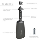 LifeStraw Peak Series Collapsible Squeeze 650 mL Bottle With Filter - FERAL