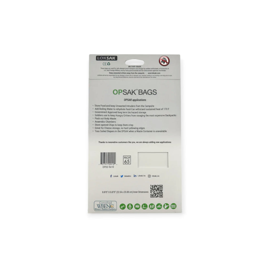 LOKSAK OPSAK Odor-Proof Barrier Bags - 2 Pack