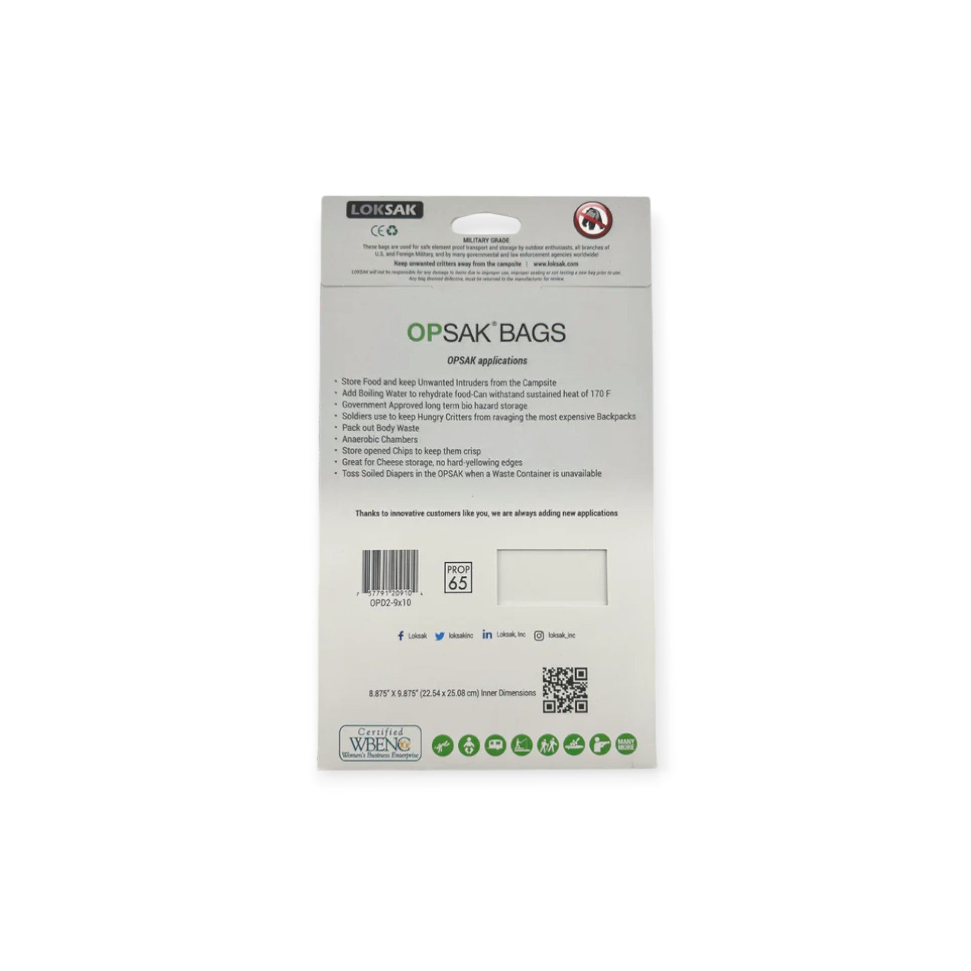 LOKSAK OPSAK Odor-Proof Barrier Bags - 2 Pack