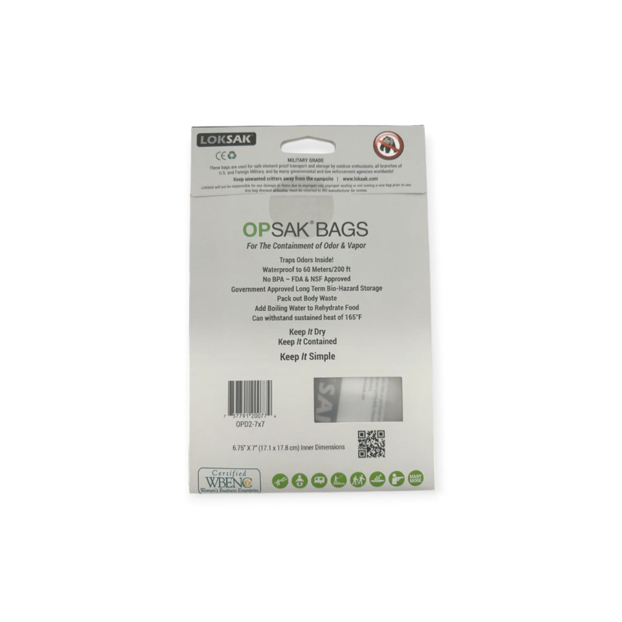 LOKSAK OPSAK Odor-Proof Barrier Bags - 2 Pack