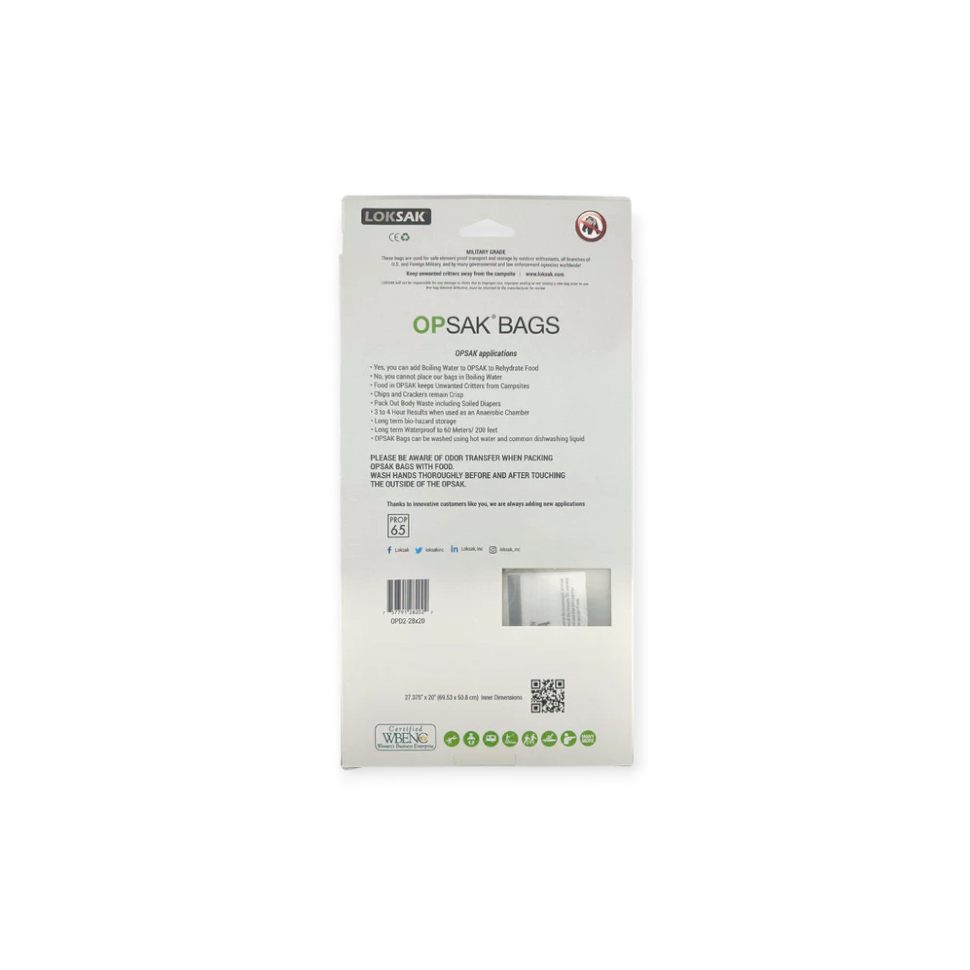LOKSAK OPSAK Odor-Proof Barrier Bags - 2 Pack