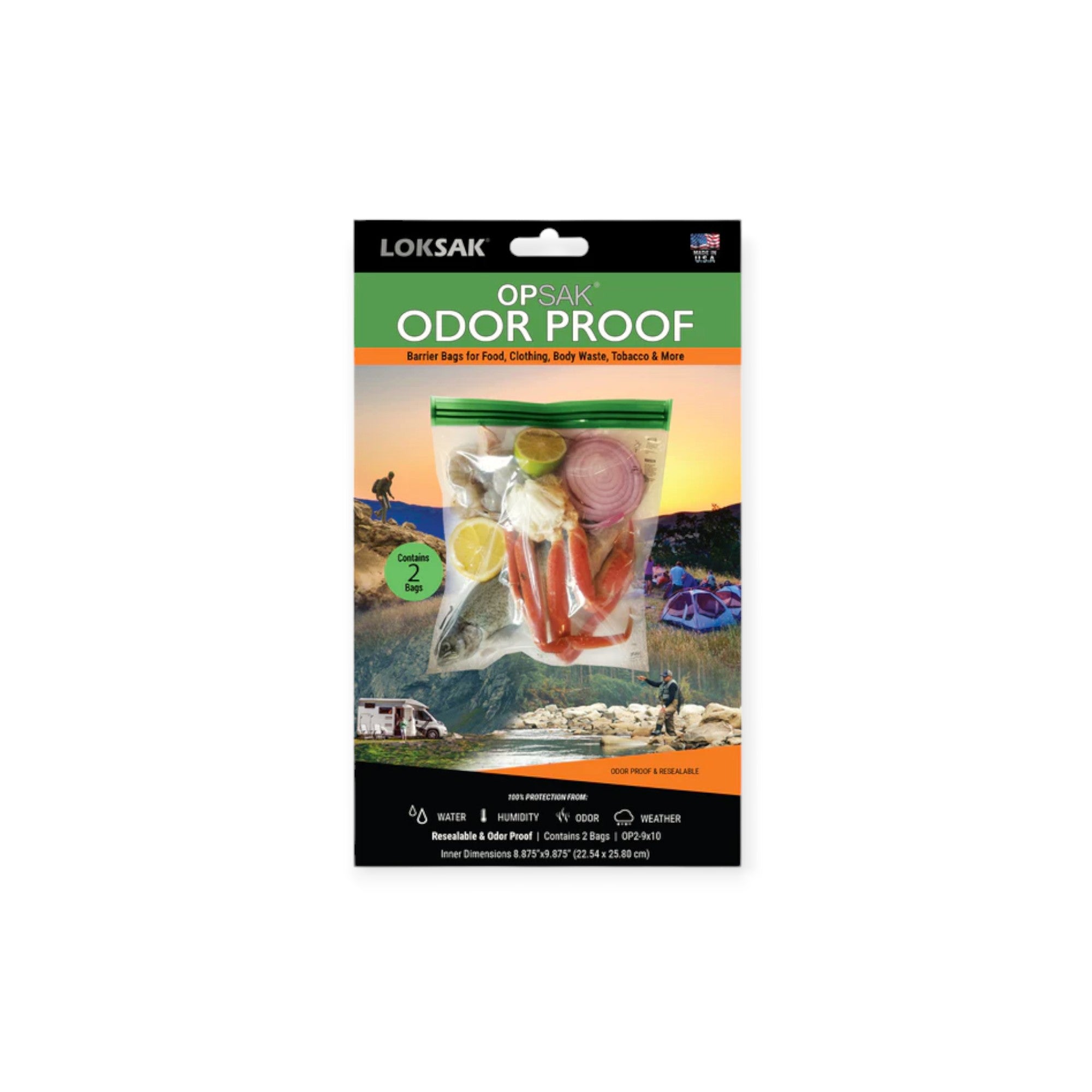 LOKSAK OPSAK Odor-Proof Barrier Bags - 2 Pack