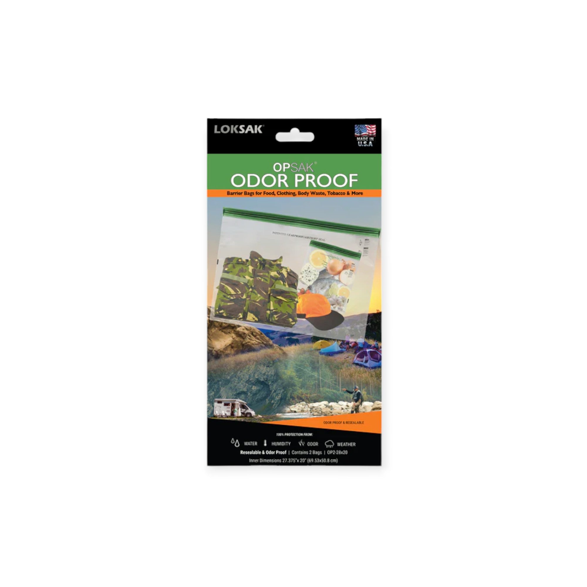 LOKSAK OPSAK Odor-Proof Barrier Bags - 2 Pack