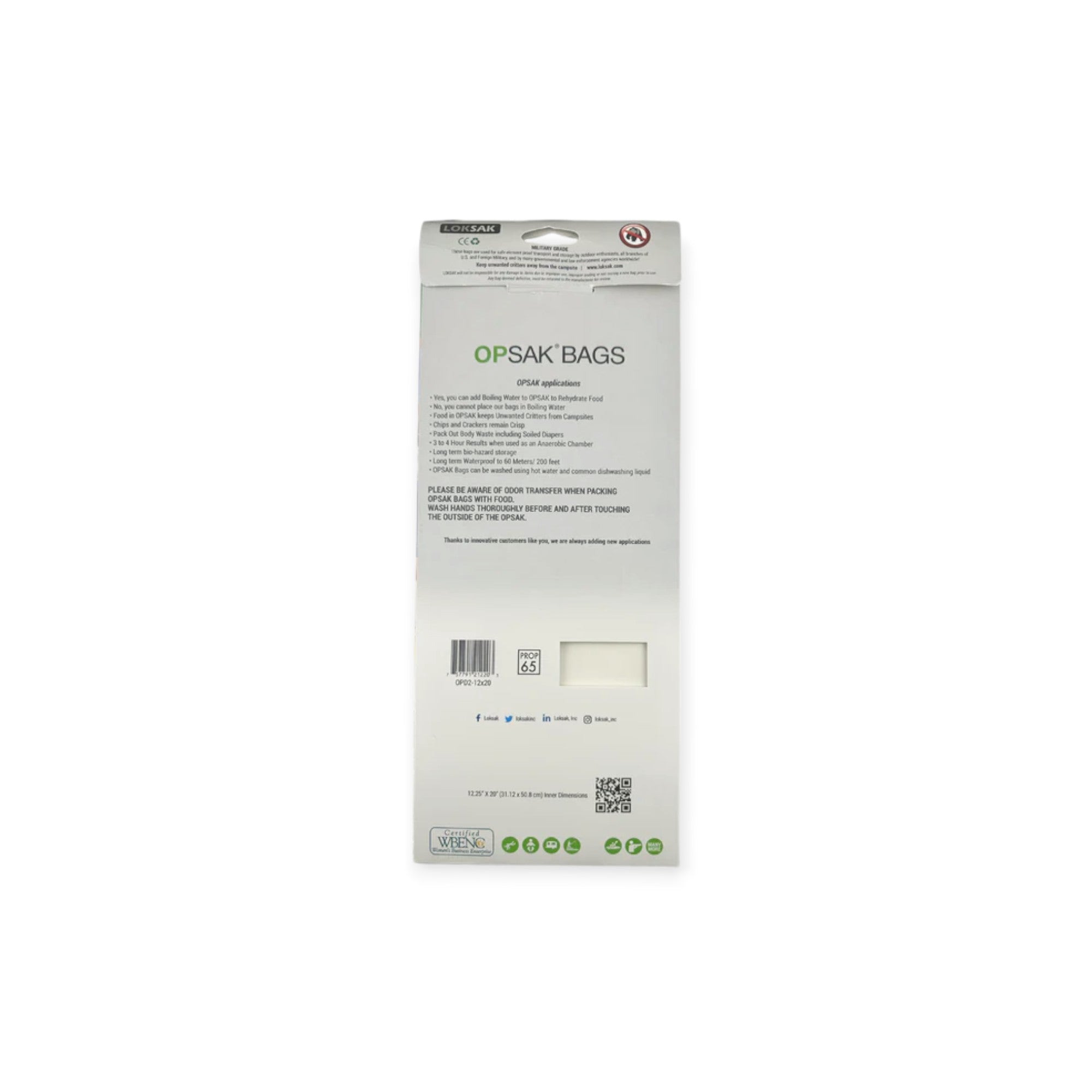 LOKSAK OPSAK Odor-Proof Barrier Bags - 2 Pack