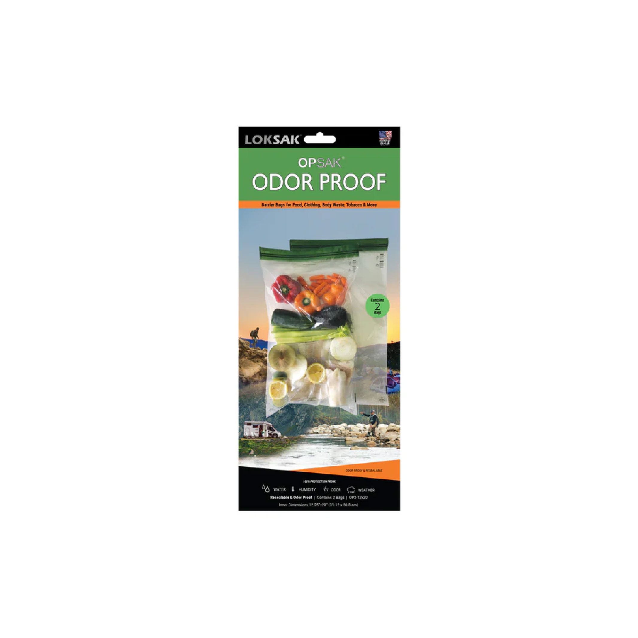 LOKSAK OPSAK Odor-Proof Barrier Bags - 2 Pack