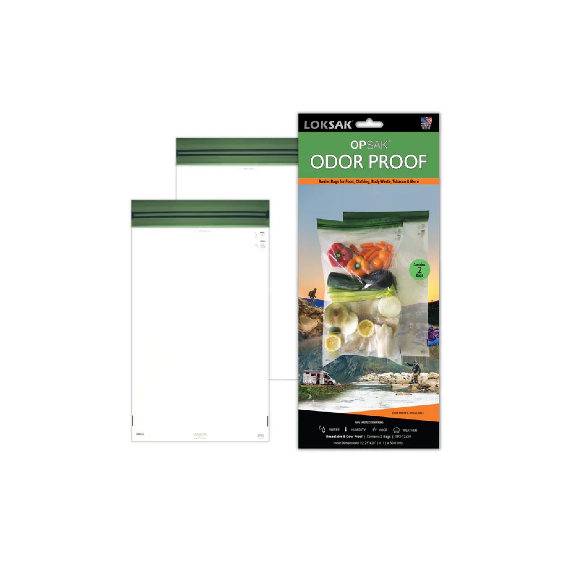 LOKSAK OPSAK Odor-Proof Barrier Bags - 2 Pack